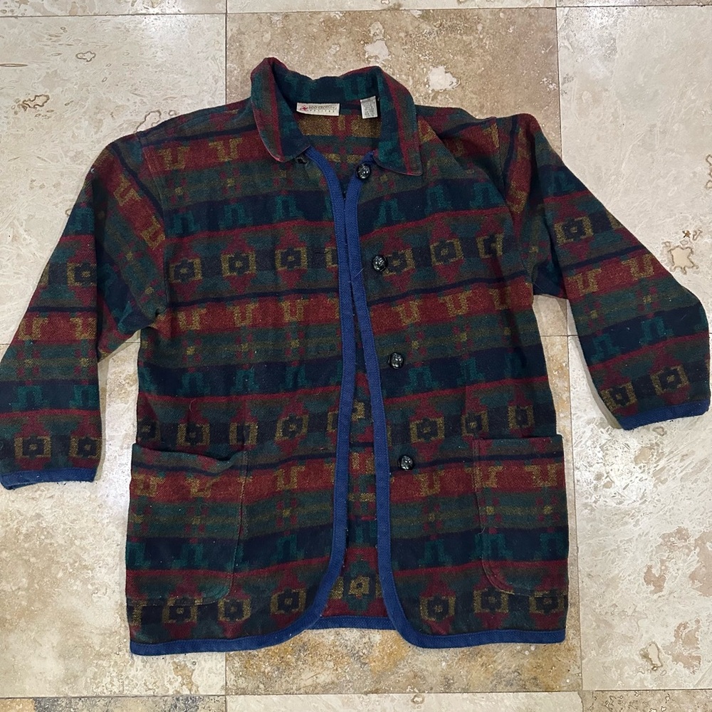 Midwestern Wool Blend Aztec Jacket